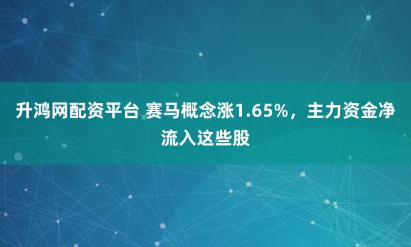 升鸿网配资平台 赛马概念涨1.65%,主力资金净流入这些股